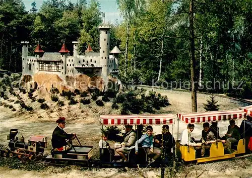 AK / Ansichtskarte Ibbenbueren Sommerrodelbahn Maerchenwald Burg Maerchenwaldexpress Kat. Ibbenbueren