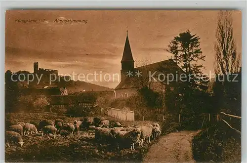 AK / Ansichtskarte Koenigstein Taunus Abendstimmung Kat. Koenigstein im Taunus