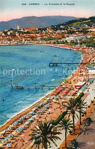 Cannes Alpes Maritimes La Croisette et le Suquet Cote d Azur Kat. Cannes