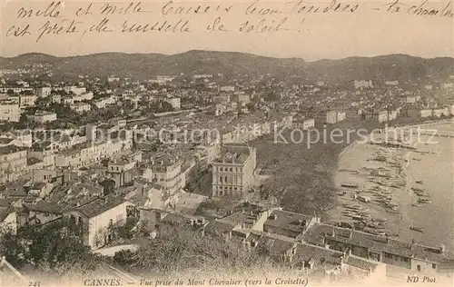 Cannes Alpes Maritimes Vue prise du Mont Chevalier Cote d Azur Kat. Cannes