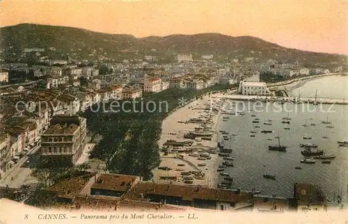 Cannes Alpes Maritimes Panorama pris du Mont Chevalier Port Cote d Azur Kat. Cannes