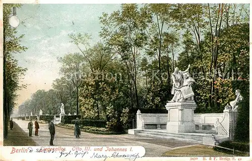 Berlin Siegesallee Otto III und Johannes I Denkmaeler Statuen Kat. Berlin