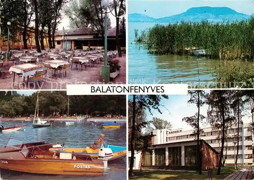 AK / Ansichtskarte Balatonfenyves Boote Terrasse Seepartie Kat. Fonyod Fuerdoe