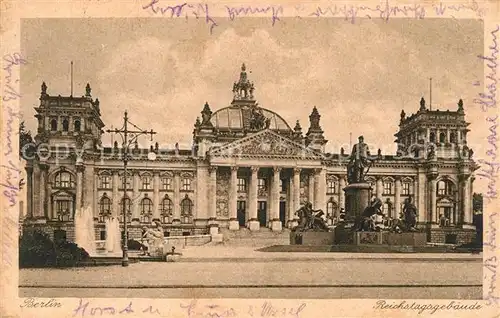 AK / Ansichtskarte Berlin Reichstagsgebaeude Kat. Berlin