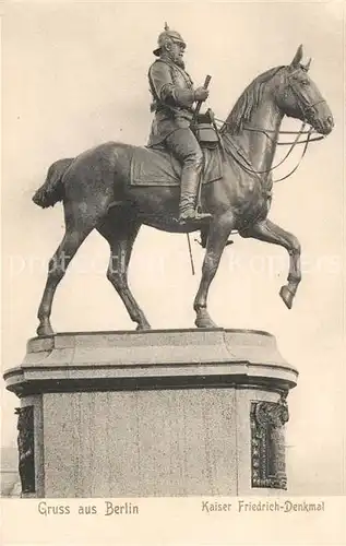 AK / Ansichtskarte Berlin Kaiser Friedrich Denkmal Reiterstandbild Kat. Berlin