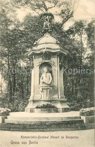 AK / Ansichtskarte Berlin Komponisten Denkmal Mozart im Tiergarten Kat. Berlin