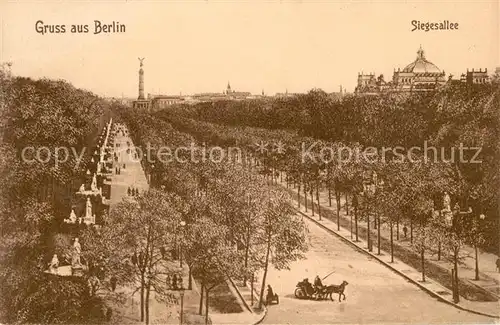 AK / Ansichtskarte Berlin Siegesallee Siegessaeule Kat. Berlin