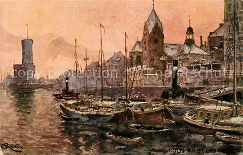 AK / Ansichtskarte Koeln Rhein An St Lyskirchen Aquarell Kat. Koeln