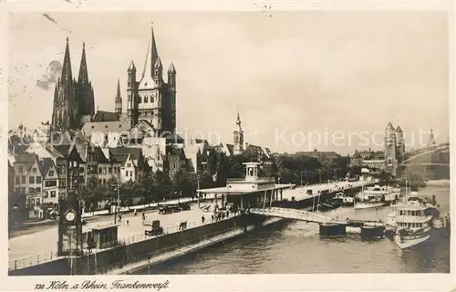 AK / Ansichtskarte Koeln Rhein Frankenwerft Kat. Koeln