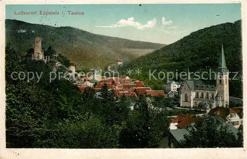 AK / Ansichtskarte Eppstein Taunus Ortsansicht mit Kirche Kat. Eppstein