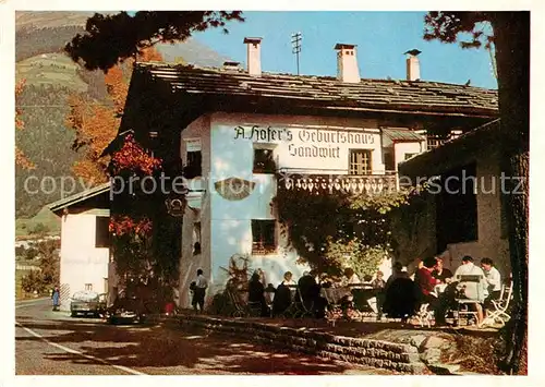 AK / Ansichtskarte Passeier Passeyer Der Sandwirt Geburtshaus Andreas Hofer Kat. Suedtirol