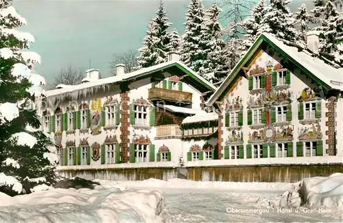 AK / Ansichtskarte Oberammergau Haensl Gretl Heim Winter Kat. Oberammergau