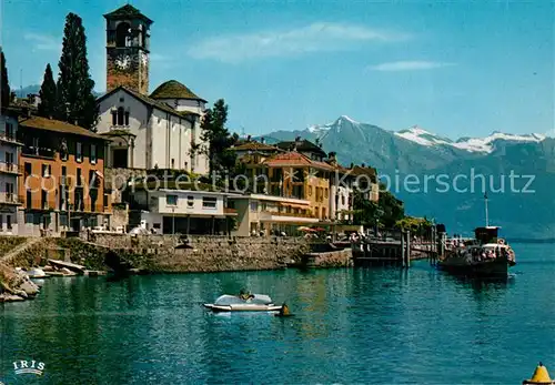 AK / Ansichtskarte Brissago TI Kirche Faehranleger Kat. Brissago