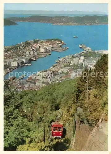 AK / Ansichtskarte Bergen Norwegen Seilbahn Panorama Kat. Norwegen