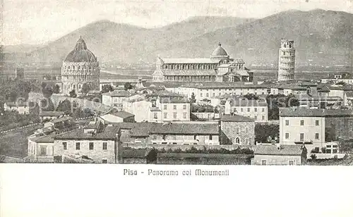 AK / Ansichtskarte Pisa Panorama coi Monumenti Dom Kathedrale Schiefer Turm Kat. Pisa