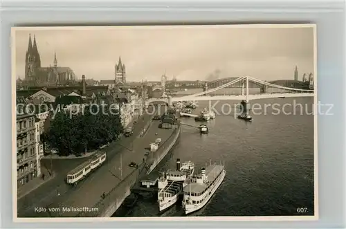 AK / Ansichtskarte Koeln Rhein vom Mallakoffturm Kat. Koeln