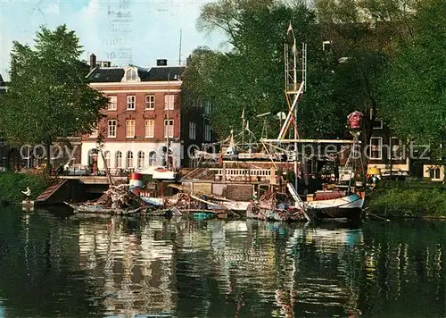 AK / Ansichtskarte Amsterdam Niederlande Hippiewoonboot Theetuin Kattenburg Kat. Amsterdam