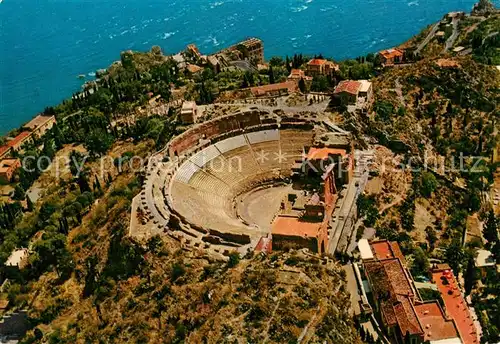 AK / Ansichtskarte Taormina Sizilien Fliegeraufnahme Teatro Greco Kat. 