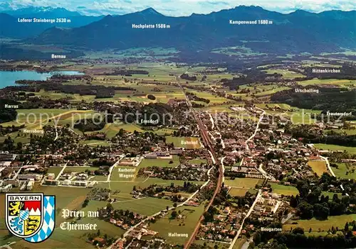 AK / Ansichtskarte Prien Chiemsee Fliegeraufnahme Kat. Prien a.Chiemsee