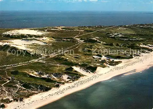 AK / Ansichtskarte Sylt Fliegeraufnahme Strand bei List Kat. Sylt Ost