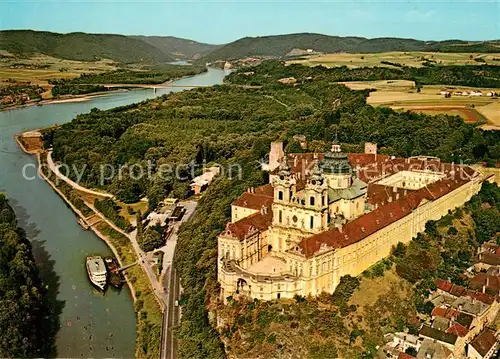 AK / Ansichtskarte Melk Donau Fliegeraufnahme Kloster Kat. Melk Wachau