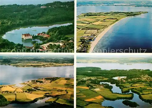 AK / Ansichtskarte Gluecksburg Ostseebad Fliegeraufnahmen mit Strand und Schloss Kat. Gluecksburg (Ostsee)