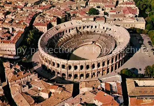 AK / Ansichtskarte Nimes Fliegeraufnahme Amphitheater Kat. Nimes