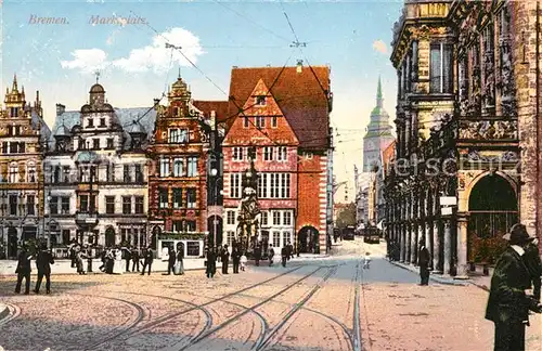 AK / Ansichtskarte Bremen Marktplatz Kat. Bremen