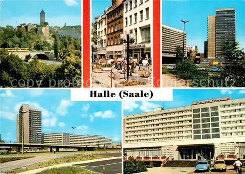 AK / Ansichtskarte Halle Saale Burg Giebichenstein Klement Gottwald Strasse Thaelmannplatz Kat. Halle