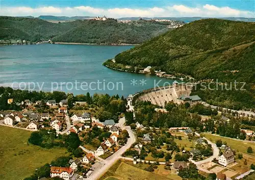 AK / Ansichtskarte Hemfurth Edersee Fliegeraufnahme Sperrmauer Kat. Edertal