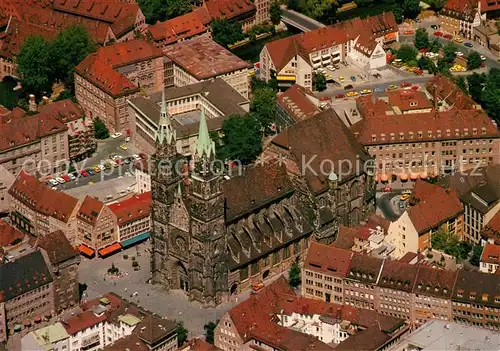 AK / Ansichtskarte Nuernberg Fliegeraufnahme St. Lorenz Kirche Kat. Nuernberg