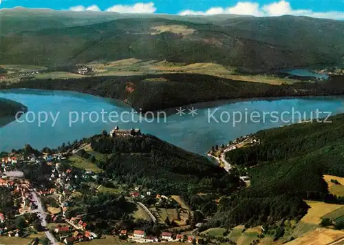 AK / Ansichtskarte Waldeck Edersee Fliegeraufnahme 