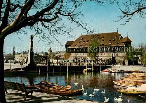 AK / Ansichtskarte Konstanz Bodensee Gondelhafen mit Zeppelindenkmal und Konzil Kat. Konstanz