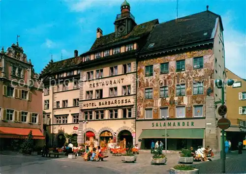 AK / Ansichtskarte Konstanz Bodensee Obermarkt Restaurant Hotel Barbarossa Altstadt Fassadenmalerei Kat. Konstanz