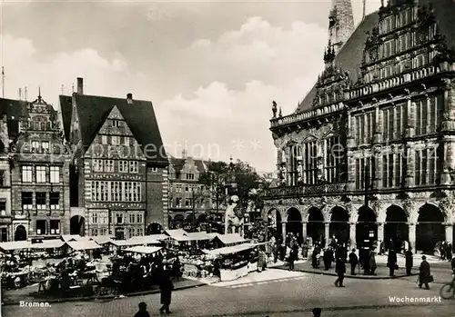 AK / Ansichtskarte Bremen Wochenmarkt Kat. Bremen