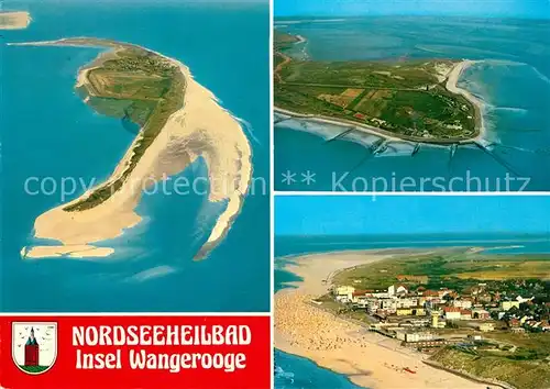 AK / Ansichtskarte Wangerooge Nordseebad Fliegeraufnahme Insel Strand Kat. Wangerooge