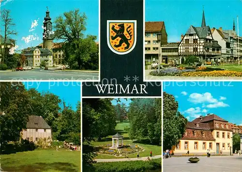 AK / Ansichtskarte Weimar Thueringen Schloss Markt Goethes Gartenhaus Schlosspark Tiefurt Musentempel Kat. Weimar