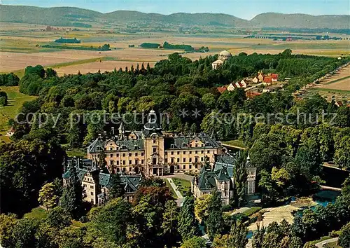 AK / Ansichtskarte Bueckeburg Fliegeraufnahme Schloss Mausoleum Wesergebirge Kat. Bueckeburg