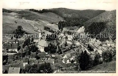 AK / Ansichtskarte Wildemann Blick von der Schoenen Aussicht Kat. Wildemann Harz