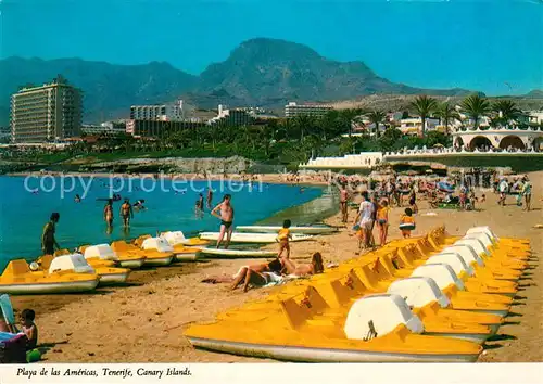 Tenerife Playa de la Americas Strand Tretboote Kat. Islas Canarias Spanien