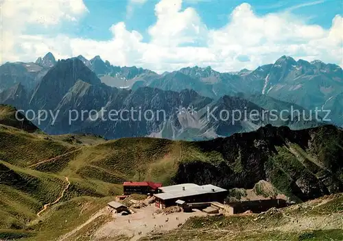 Nebelhorn Bergstation Gebirgspanorama Alpen Bergwelt Kat. Oberstdorf