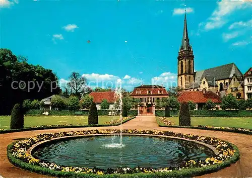 AK / Ansichtskarte Darmstadt Prinz Georg Garten Porzellanschloesschen Elisabethen Kirche Kat. Darmstadt