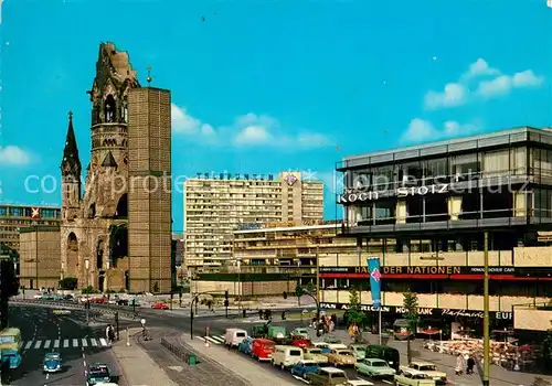 Berlin Kaiser Wilhelm Gedaechniskirche Europa Center DOB Hochhaus Kat. Berlin