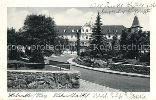 Hahnenklee Bockswiese Harz Hahnenkleer Hof Kat. Goslar