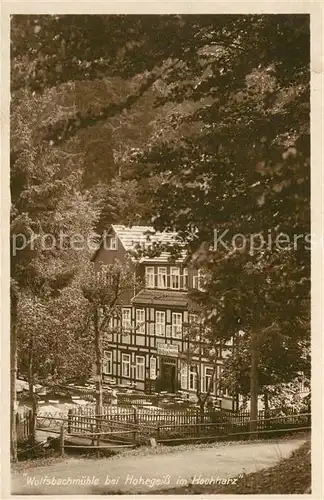 Hohegeiss Harz Wolfsbachmuehle Kat. Braunlage