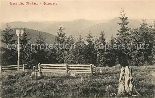 Hahnenklee Bockswiese Harz Hexenbank Kat. Goslar