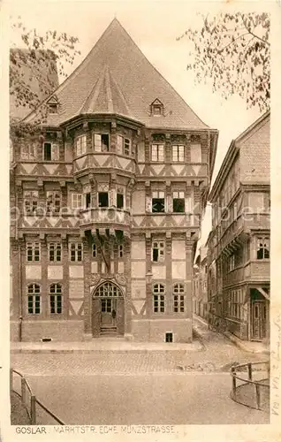 Goslar Marktstrasse Ecke Muenzstrasse Kat. Goslar