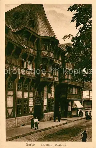 Goslar Alte Haeuser Marktstrasse Kat. Goslar