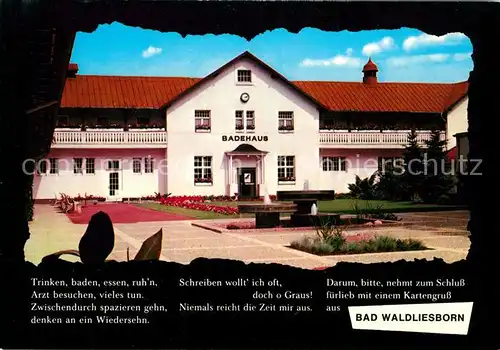 AK / Ansichtskarte Bad Waldliesborn Badehaus Kat. Lippstadt