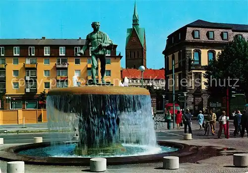 AK / Ansichtskarte Hannover Duvebrunnen Leibnizufer Marktkirche Kat. Hannover